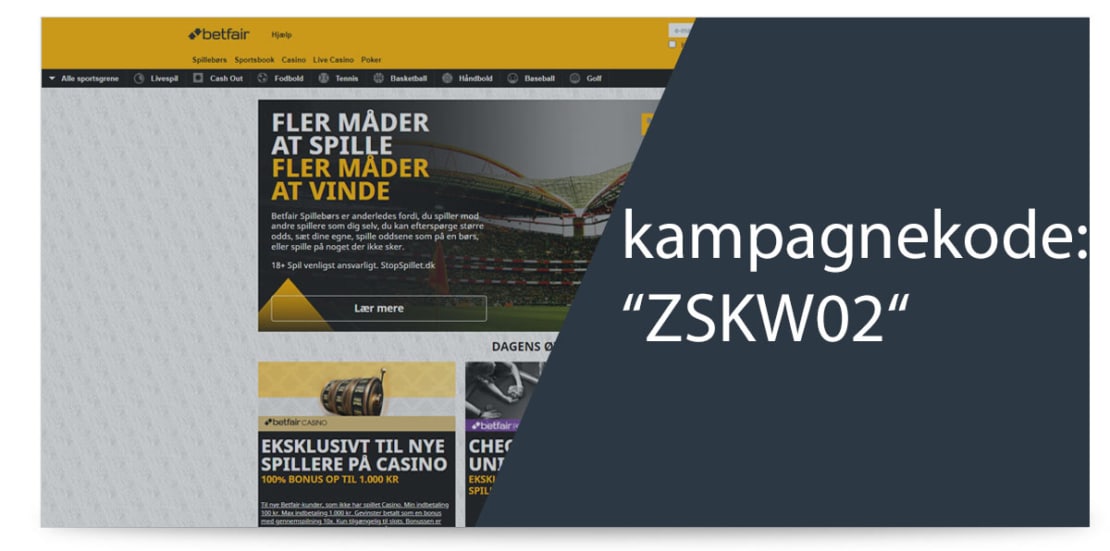 Nuværende betfair bonuskode